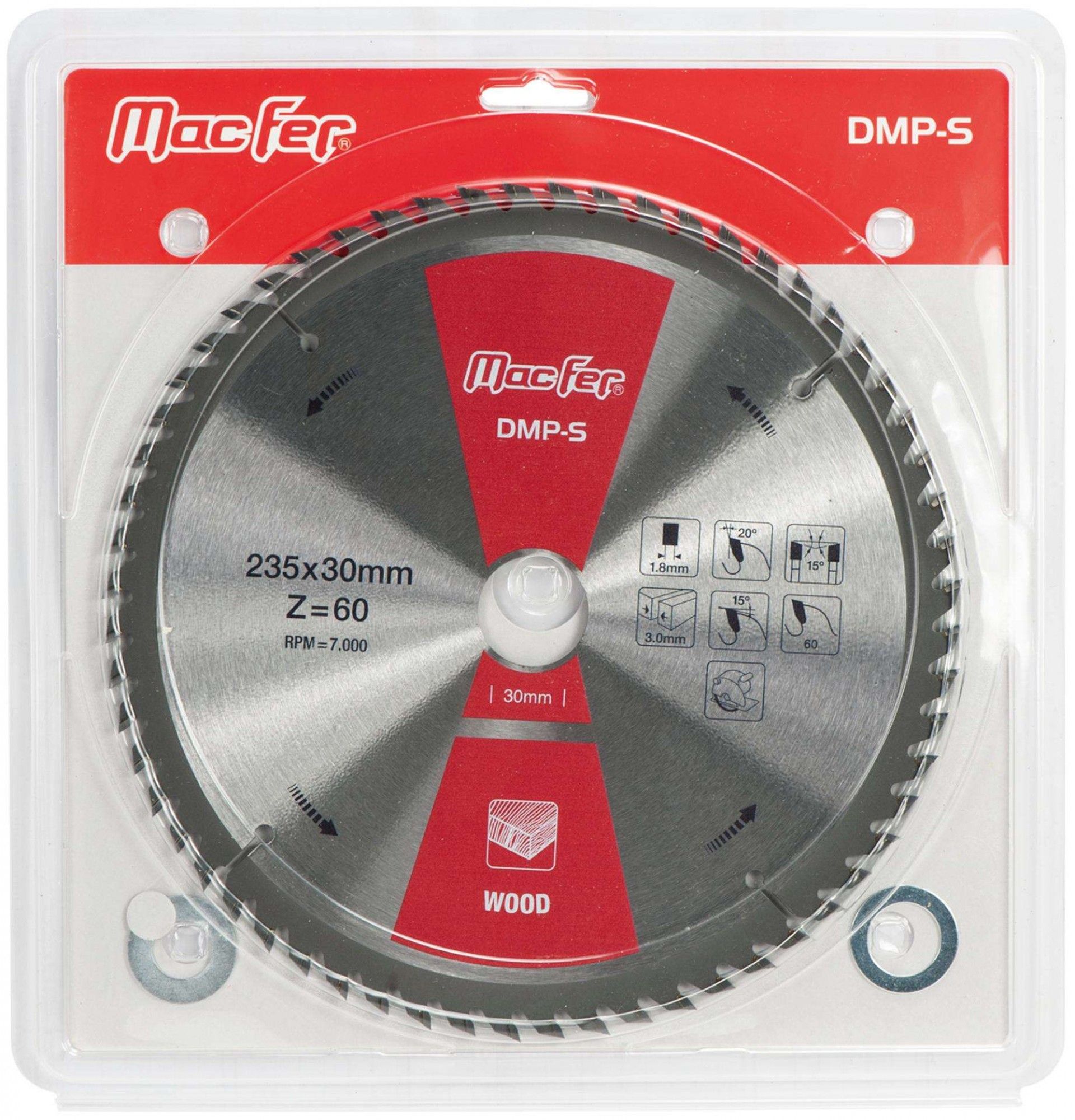 Disco pastilhado p/ madeira MacFer DMP-S 160mm Z40 refª 090.0003 MACFER