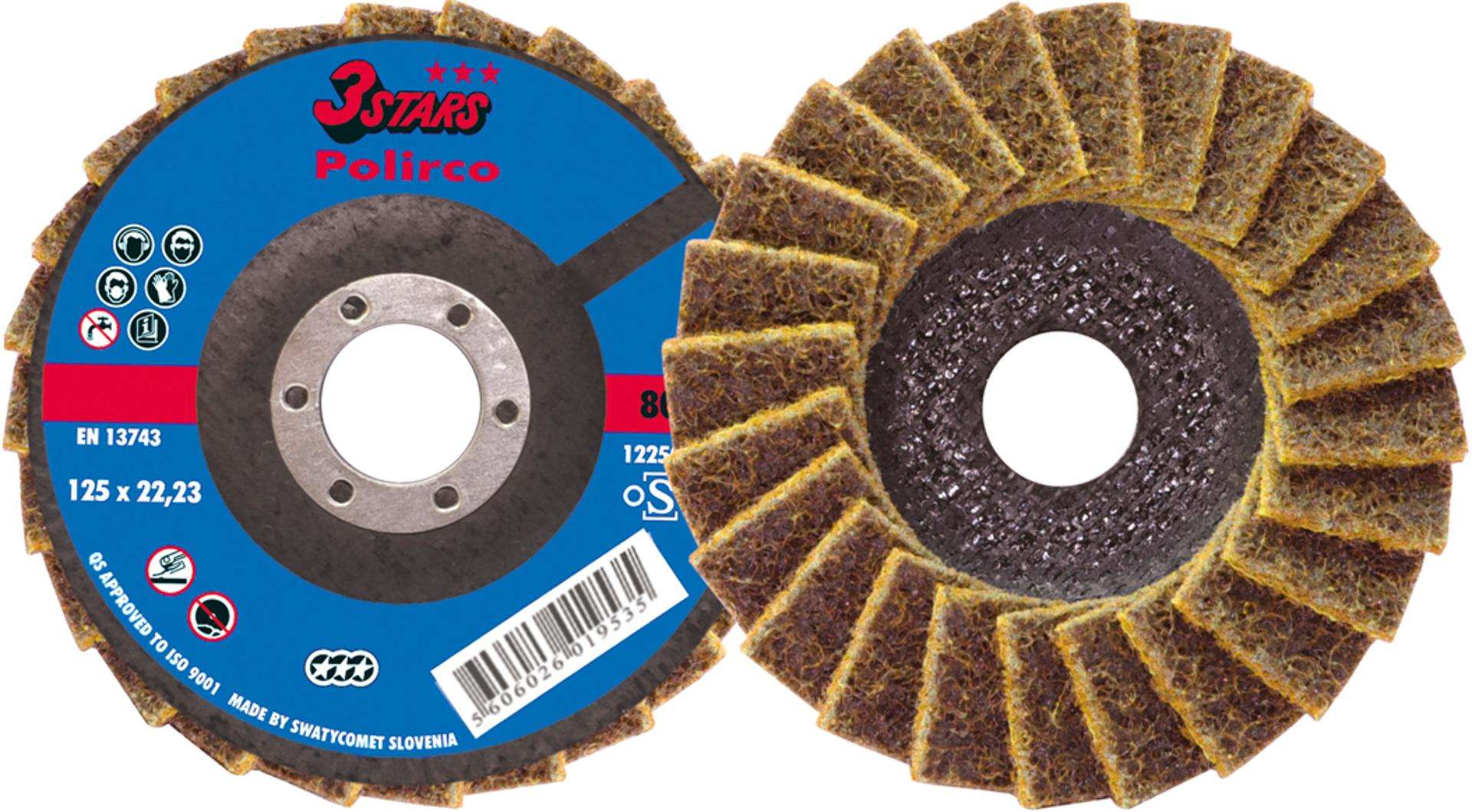 Disco lamelado polirco Swaty 3Stars 125x22,2mm GR grosso refª 089.0061 MACFER