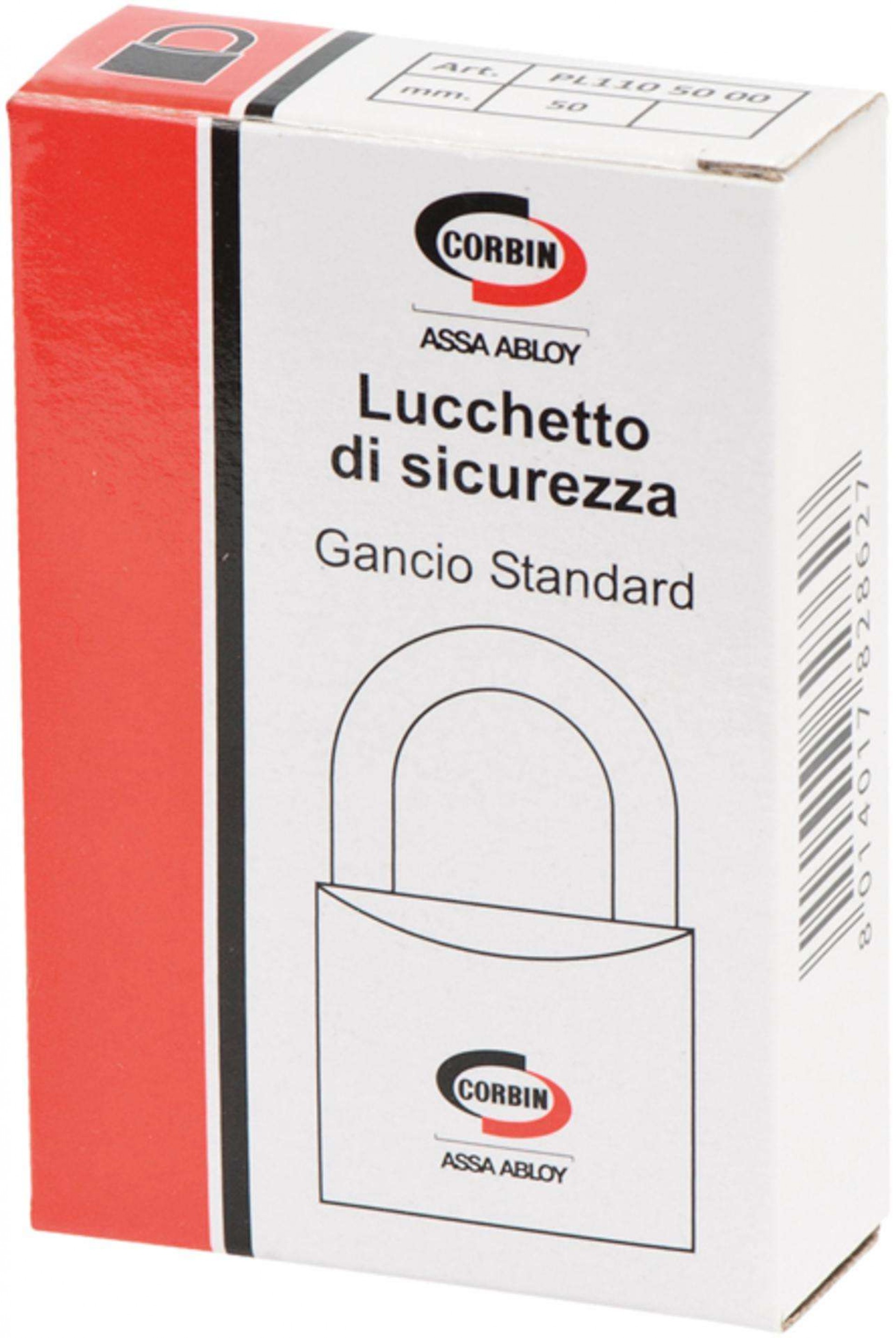Cadeado argola normal latão Corbin PL110 40mm KA2 refª 078.0181 MACFER