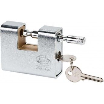 Cadeado rectangular latão com armadura cromada Corbin PL211 90mm refª 078.0117 MACFER Cadeado rectangular latão com armadura cromada Corbin PL211 90mm refª 078.0117 MACFER