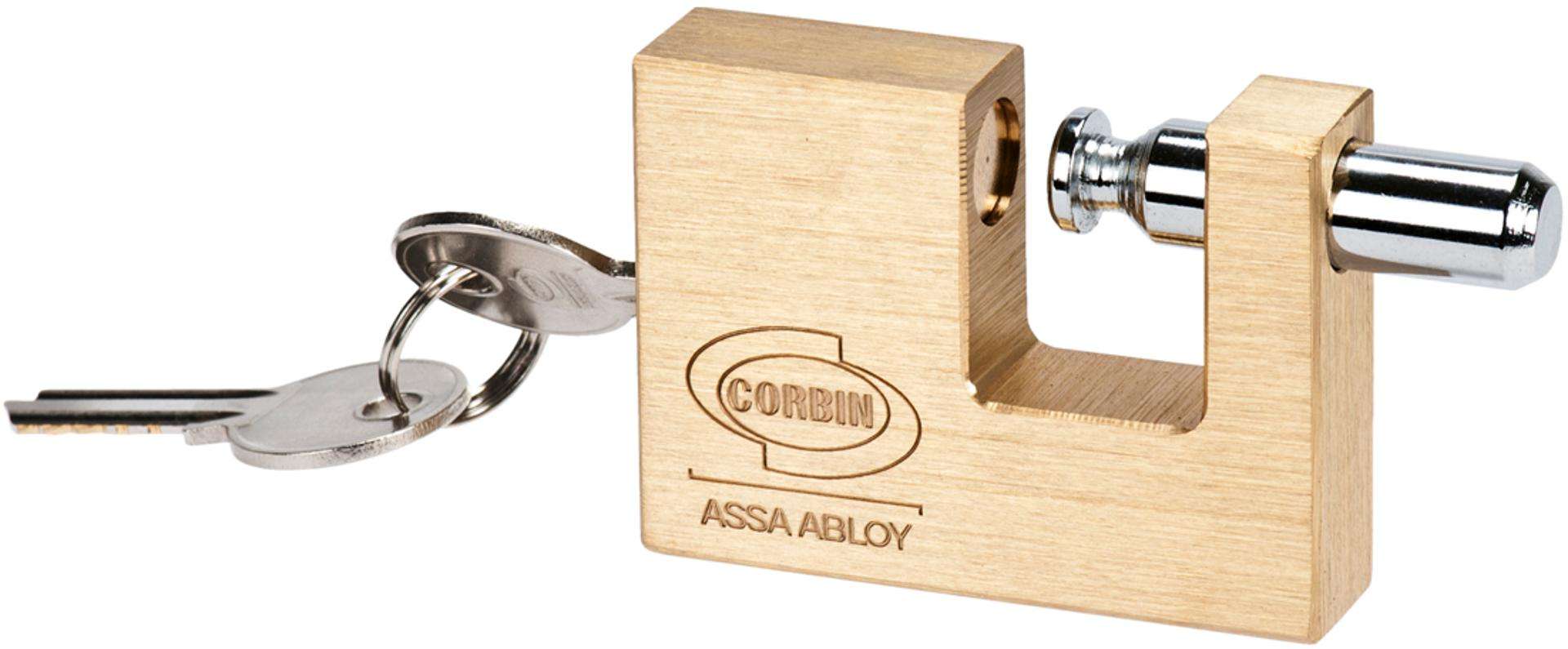 Cadeado rectangular latão Corbin L311 70mm KA-S1 refª 078.0086 MACFER