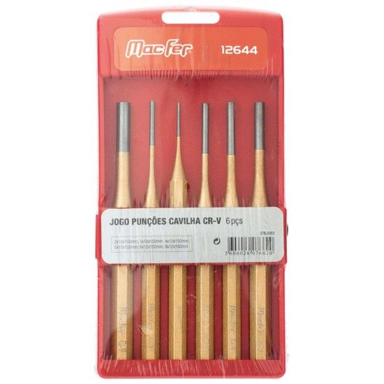 Jg. pun��es cavilha Cr-V MacFer 12644 6p�s ref� 076.0062 MACFER