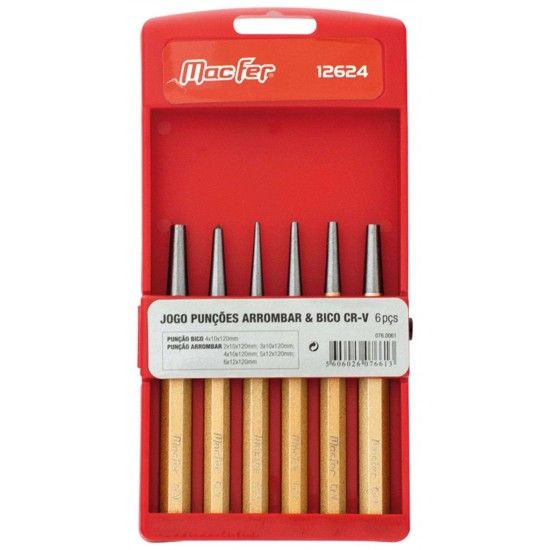 Jg. pun��es arrombar & bico Cr-V MacFer 12624 6p�s ref� 076.0061 MACFER