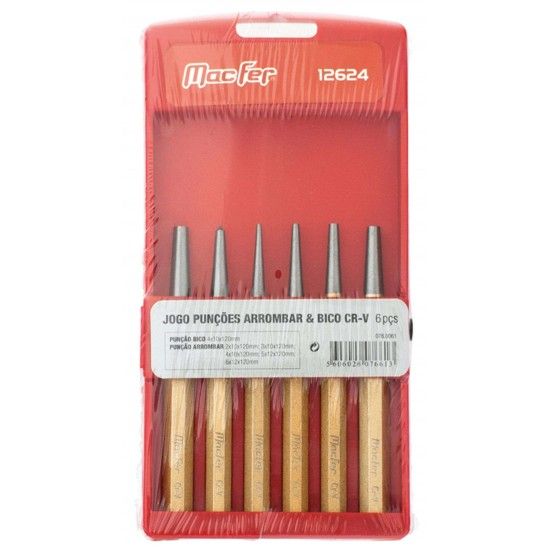 Jg. pun��es arrombar & bico Cr-V MacFer 12624 6p�s ref� 076.0061 MACFER
