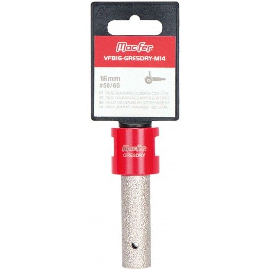 Fresa diamantada cilindrica VFB16-GRESDRY-M14 16mm GR50/60 [072.0073] MACFER