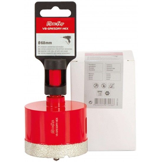 Craniana diam. sext. MacFer VB-GRESDRY-HEX     6mm ref� 072.0031 MACFER