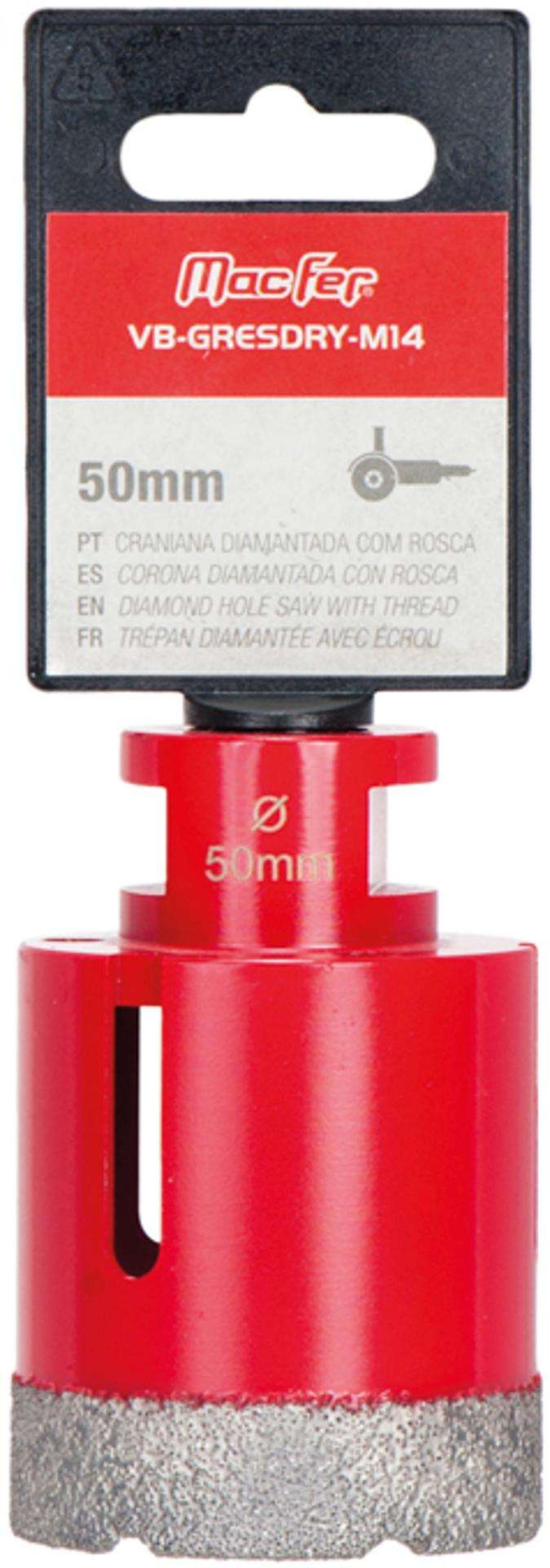 Craniana diam. c/ rosca MacFer VB-GRESDRY-M14 6mm refª 072.0001 MACFER