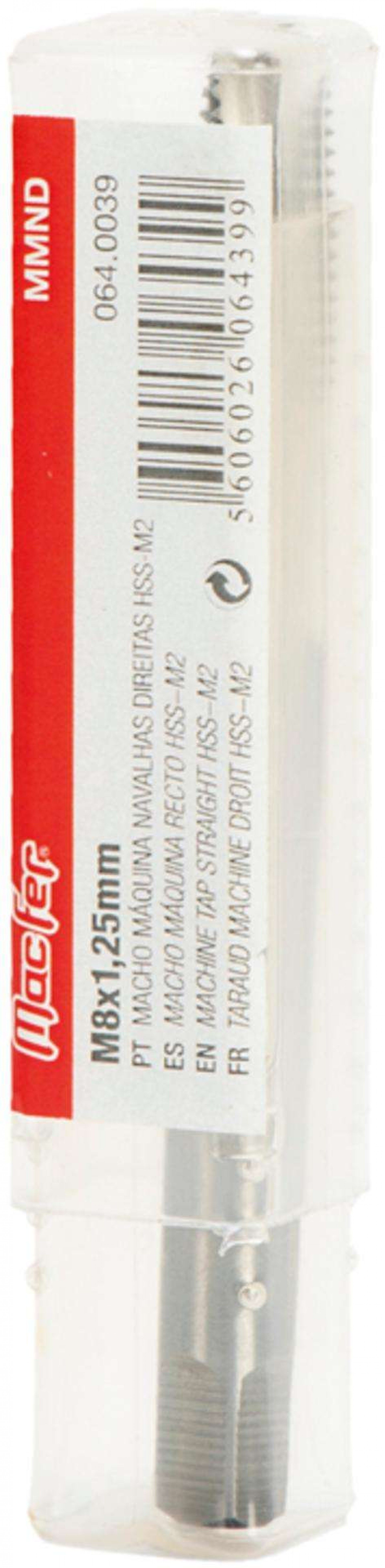 Macho máq. nav. dir. HSS-M2 MacFer MMND M12x1,75mm refª 064.0041 MACFER