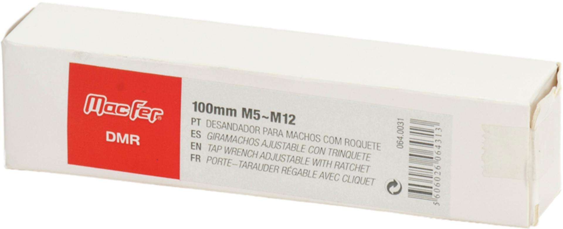 Desandador p/ machos c/ roquete MacFer DMR 85mm M3~M10 refª 064.0030 MACFER