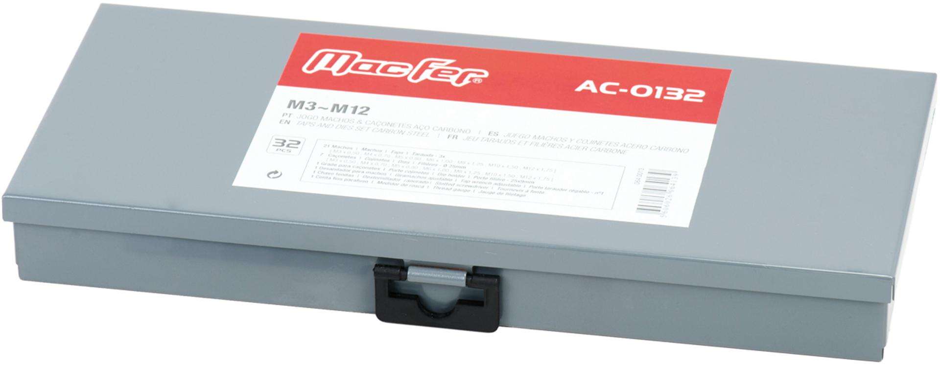 Jg. machos & caçonetes a/c MacFer AC-0132 M3~M12 32pçs refª 064.0013 MACFER