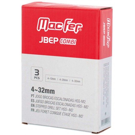 Jogo brocas escalonadas HSS-M2 JBEP Combi ref� 059.0106 MACFER