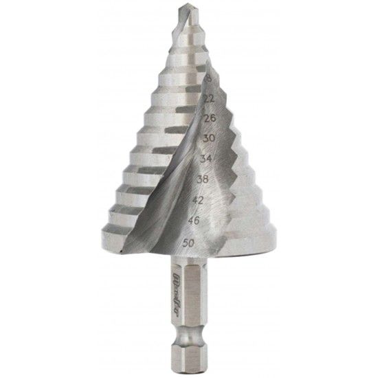 Broca escalonada HSS-M2 BEP combi 6~50mm refª 059.0105 MACFER Broca escalonada HSS-M2 BEP combi 6~50mm refª 059.0105 MACFER