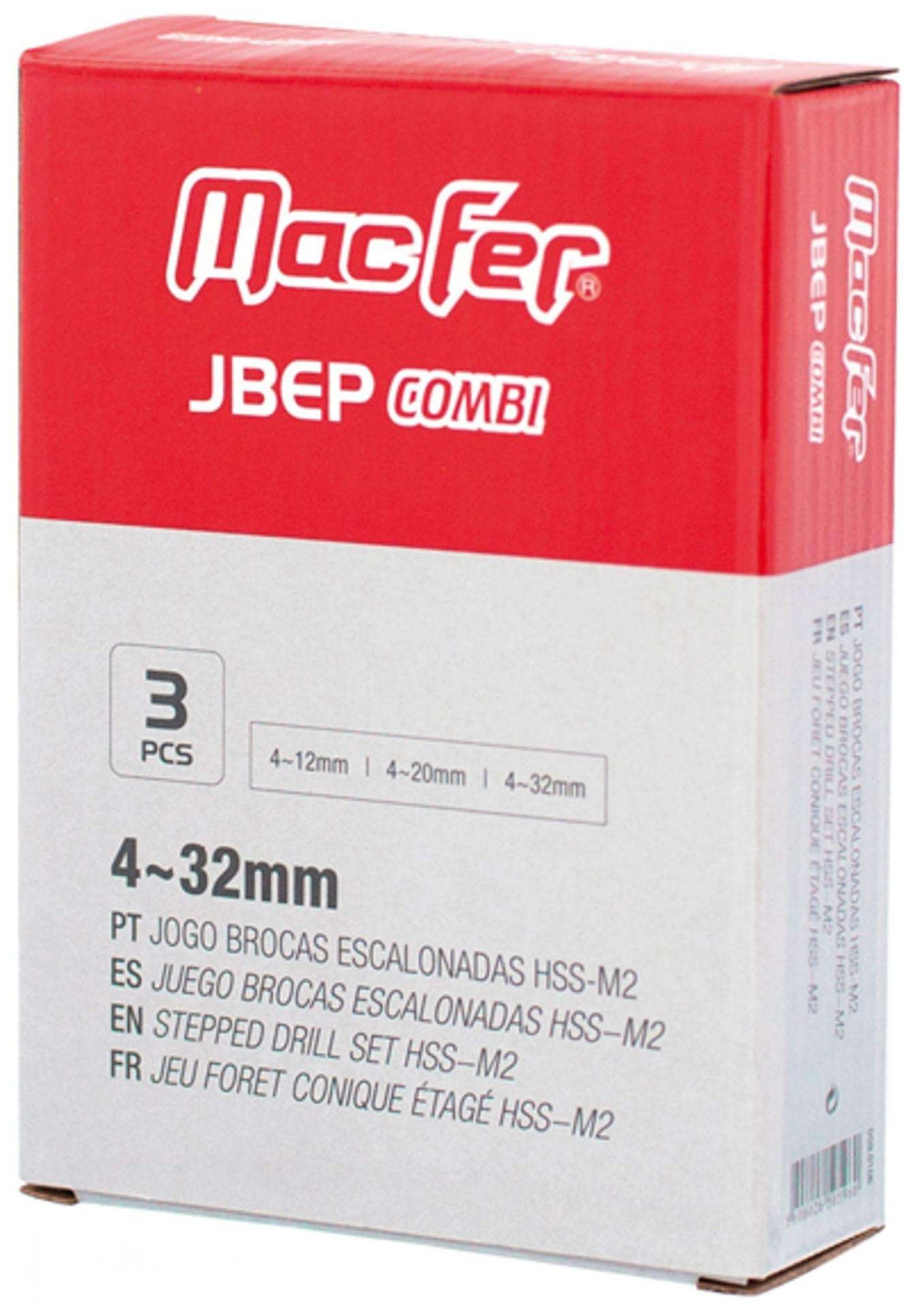 Jogo brocas escalonadas HSS-M2 JBEP Combi refª 059.0106 MACFER