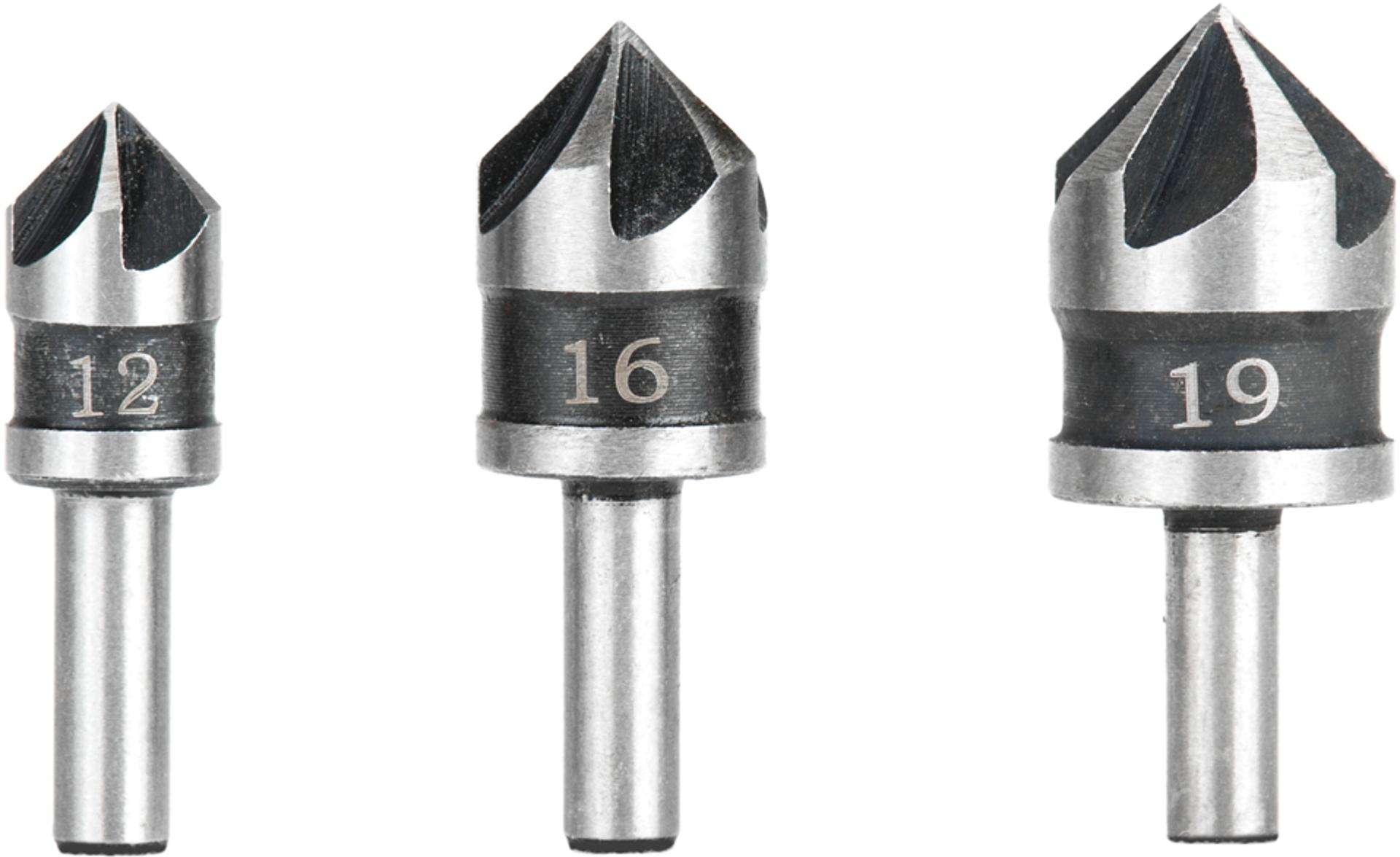 Jg. esc. p/ madeira MacFer CS03 12, 16, 19mm 3pçs refª 059.0090 MACFER