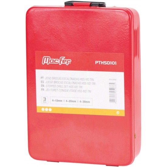 Jg. brocas escalonadas HSS-M2 TIN MacFer PTHSD101 3p�s ref� 059.0068 MACFER