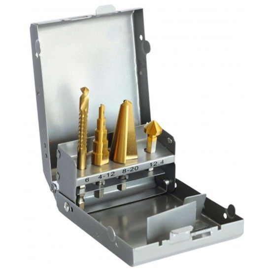 Jg. brocas escalonadas misto HSS-M2 TIN MacFer PTHSD102 4p�s ref� 059.0069 MACFER