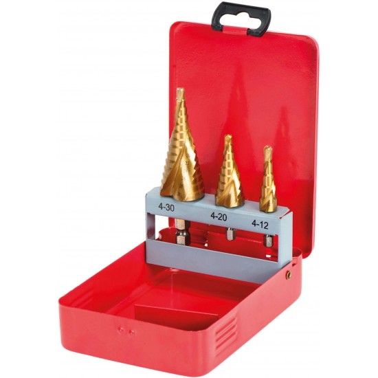 Jg. brocas escalonadas HSS-M2 TIN MacFer PTHSD101 3p�s ref� 059.0068 MACFER