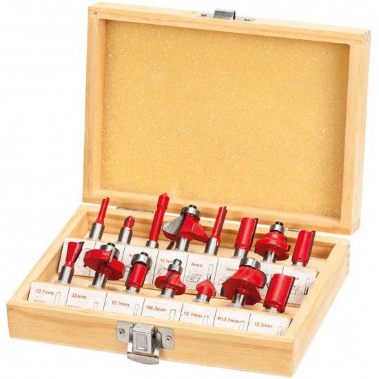 Jg. fresas tupia p/ madeira MacFer FCT15-2 15p�s ref� 059.0005 MACFER