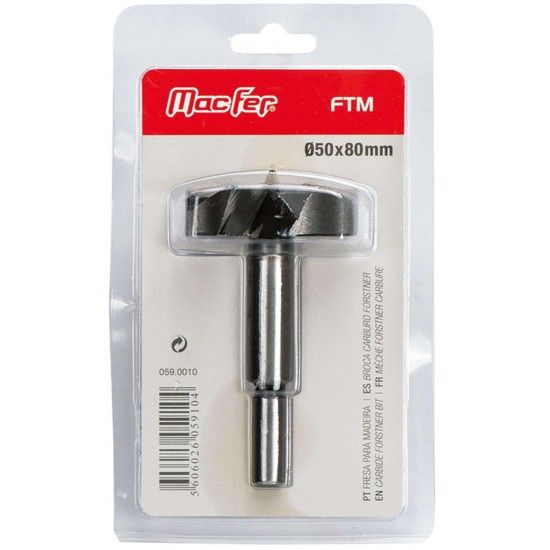 Fresa p/ madeira MacFer FTM 35x80mm bls ref� 059.0009 MACFER