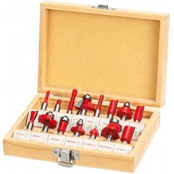 Jg. fresas tupia p/ madeira MacFer FCT15-2 15p�s ref� 059.0005 MACFER