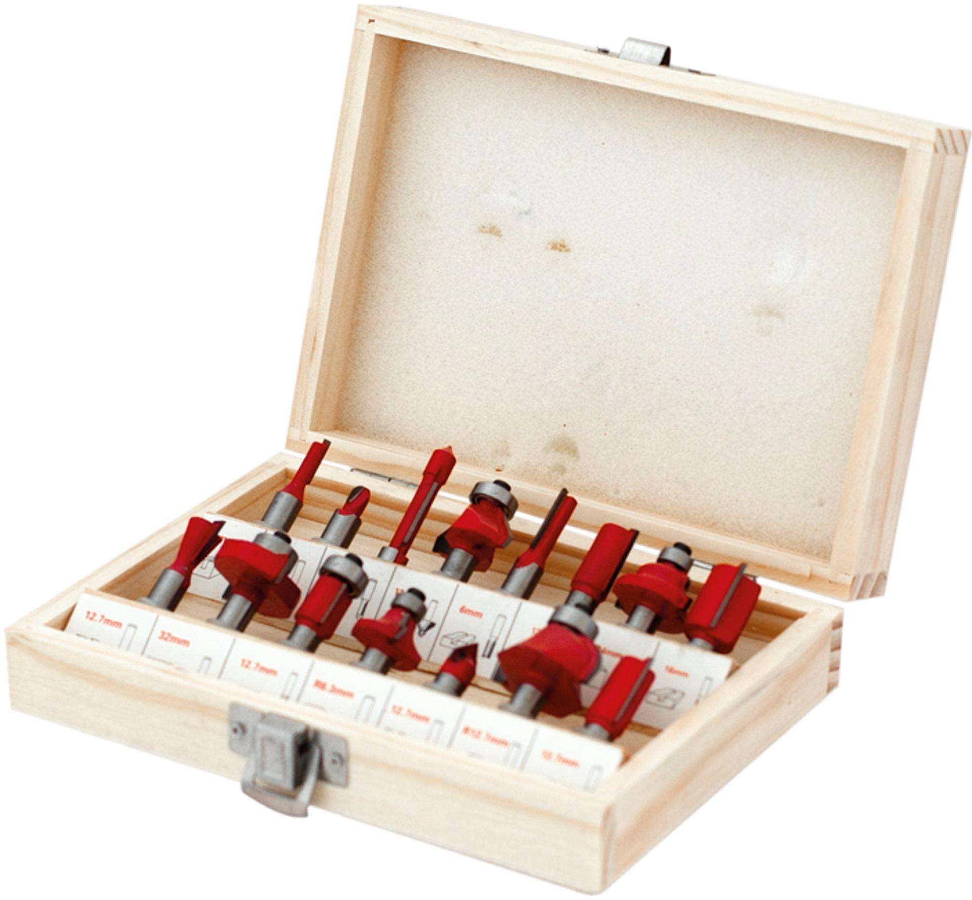 Jg. fresas tupia p/ madeira MacFer FCT15-2 15pçs refª 059.0005 MACFER