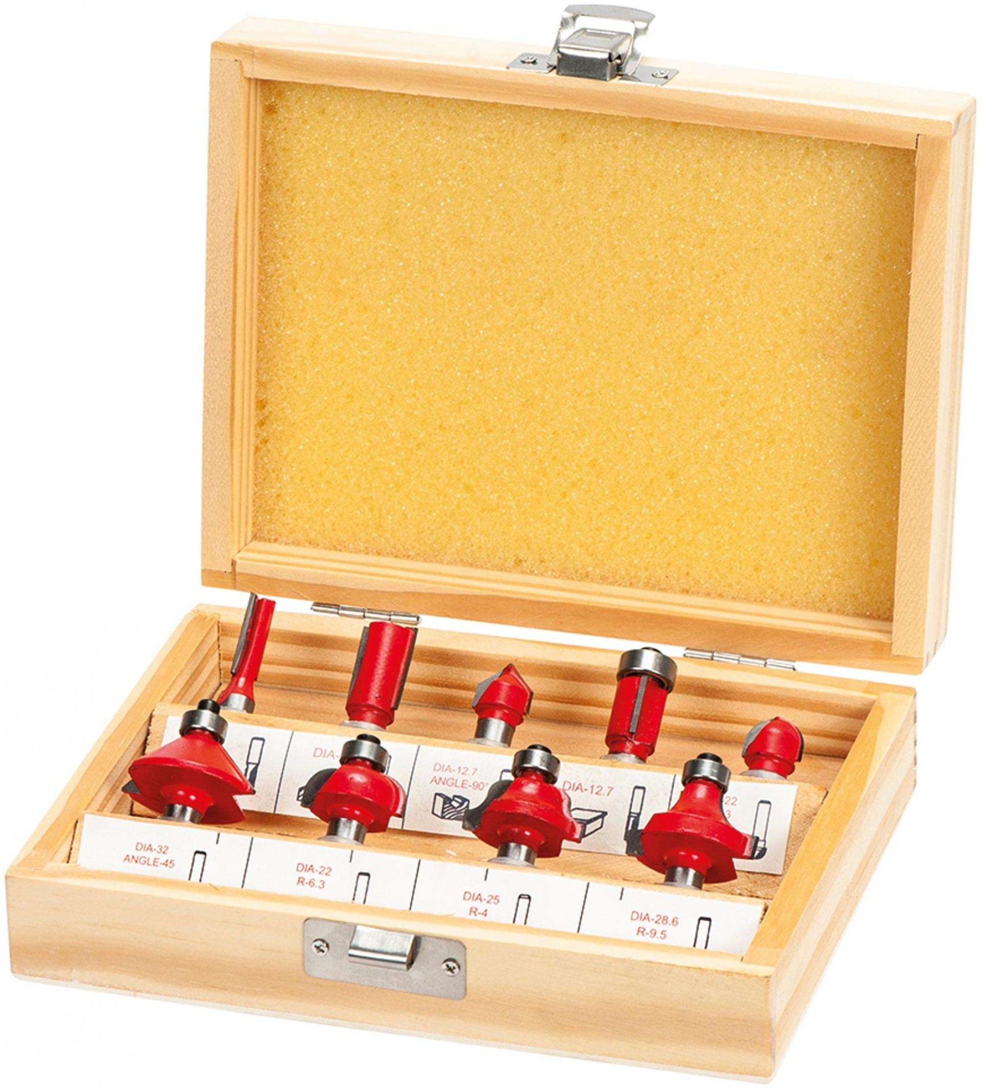 Jg. fresas tupia p/ madeira MacFer FCT09-1 9pçs refª 059.0003 MACFER