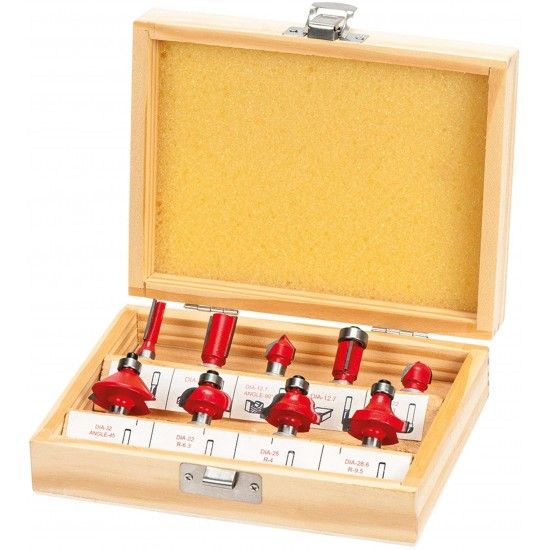 Jg. fresas tupia p/ madeira MacFer FCT09-1 9pçs refª 059.0003 MACFER Jg. fresas tupia p/ madeira MacFer FCT09-1 9pçs refª 059.0003 MACFER