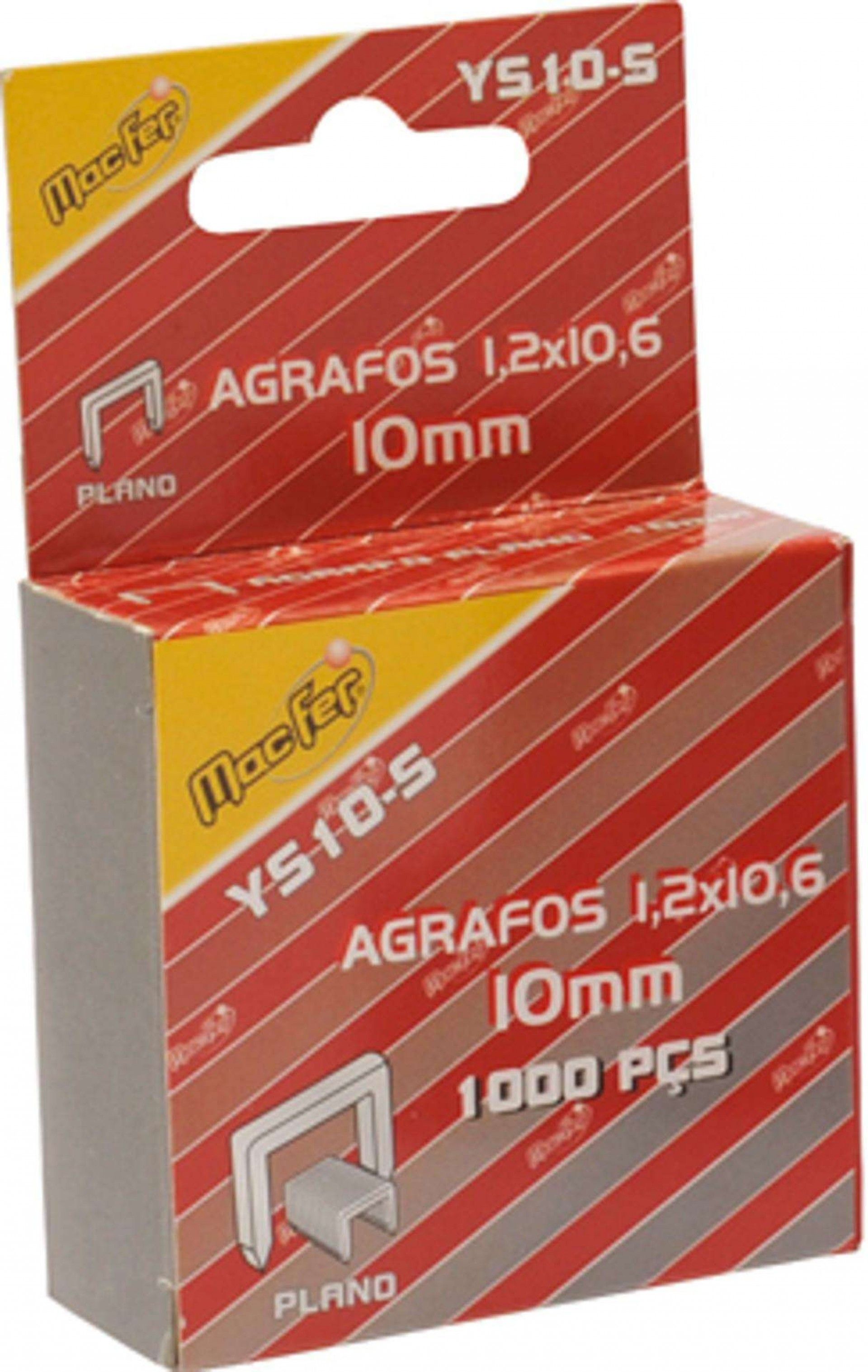 Agrafos planos MacFer YS-S 1,2x10,6x12mm refª 049.0024 MACFER