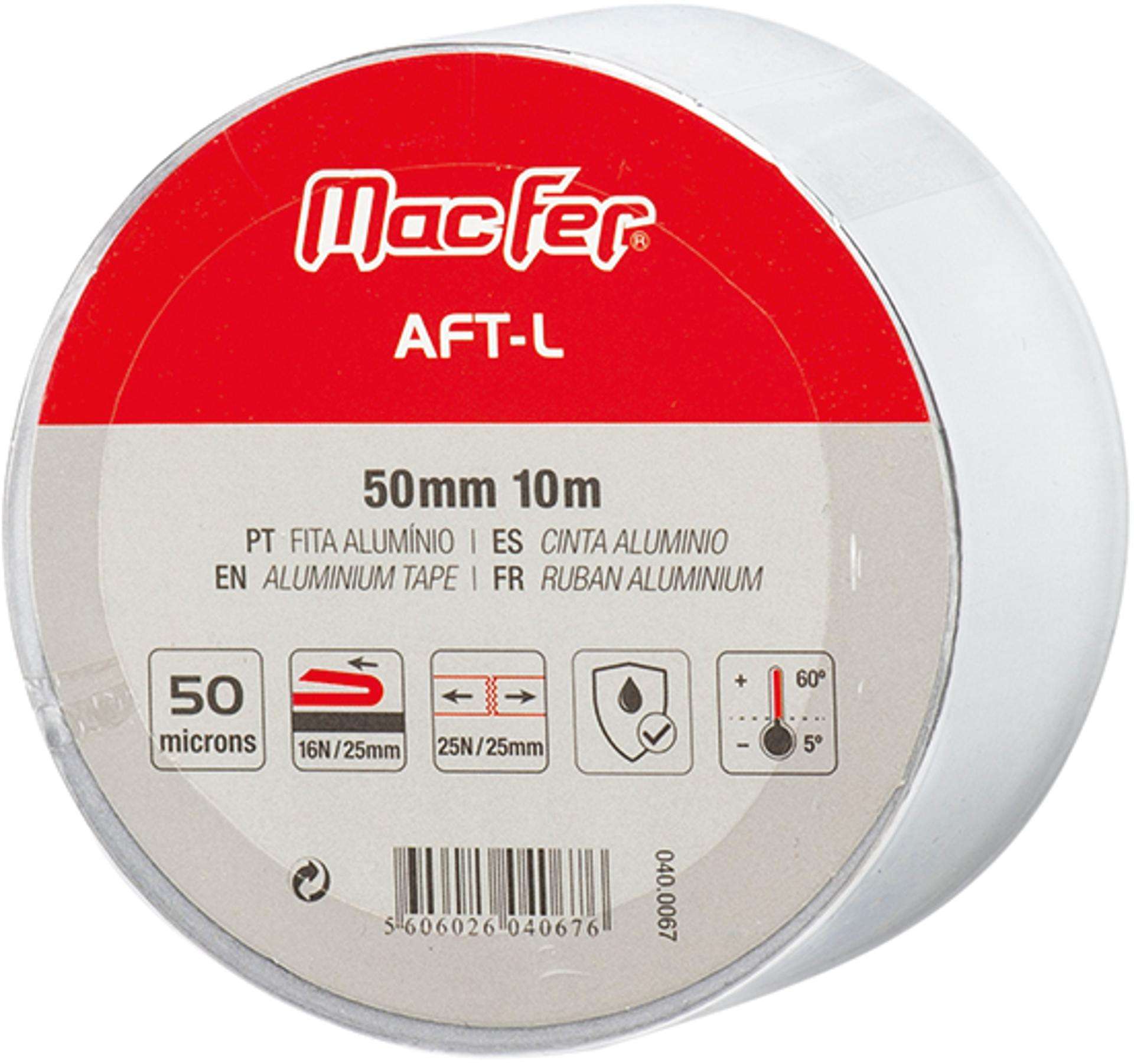Fita alumínio MacFer AFT-L 50mm 10m refª 040.0067 MACFER