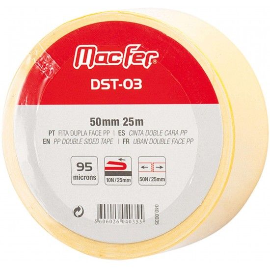 Fita dupla face PP MacFer DST-03 50mm 25m ref� 040.0035 MACFER