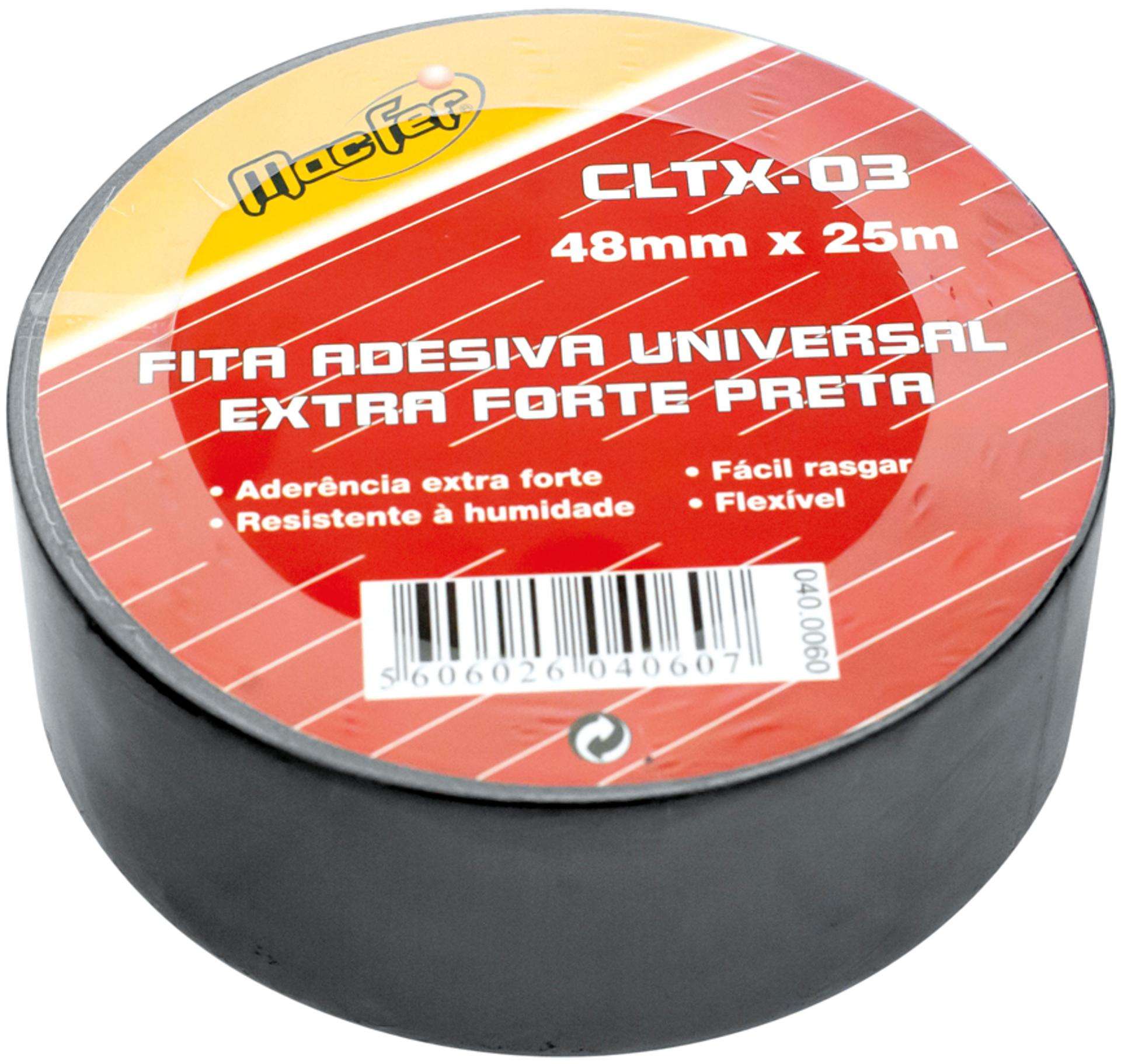 Fita universal Extra Forte CLTX-03 48mm 10m cinza refª 040.0018 MACFER