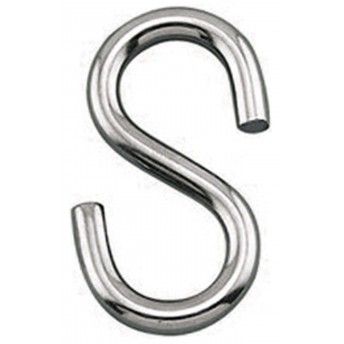 Gancho "S" inox AISI316 MS0610 8mm refª 035.0376 MACFER Gancho "S" inox AISI316 MS0610 8mm refª 035.0376 MACFER