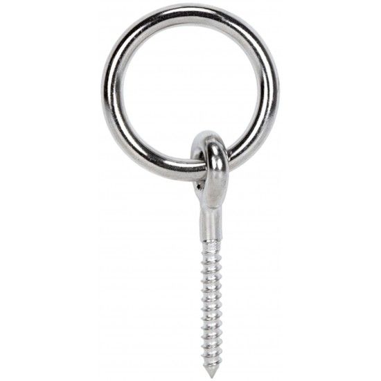 Argola passa cabos com espig�o para madeira inox AISI316 MS0507  6x75mm ref� 035.0348 MACFER