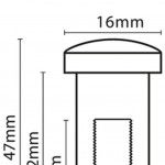 Terminal cabe�a queijo f�mea inox AISI316 CHNSS-L M8 42mm ref� 035.0187 MACFER