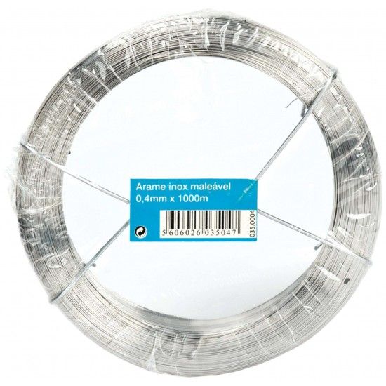 Arame male�vel inox AISI316  AI 0,4mm 1000m ref� 035.0004 MACFER
