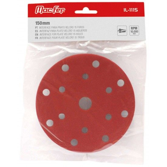 Interface p/ prato velcro 15 furos MacFer IL-1115 150mm ref� 033.0041 MACFER