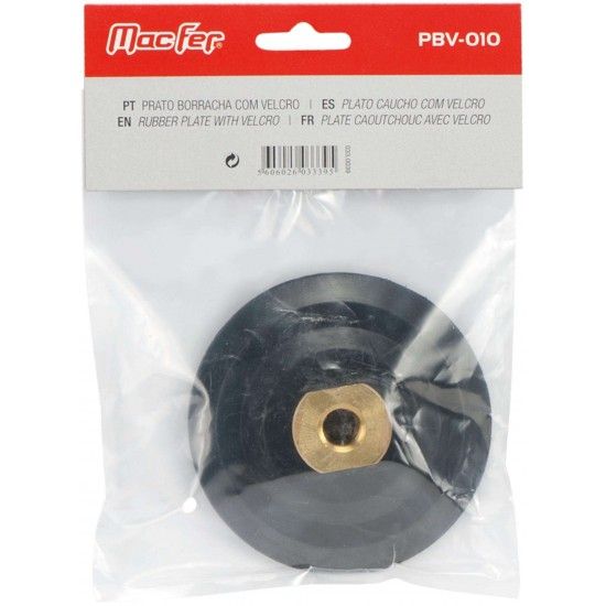 Prato borracha c/ velcro MacFer PBV-010 M14 100mm refª 033.0039 MACFER Prato borracha c/ velcro MacFer PBV-010 M14 100mm refª 033.0039 MACFER