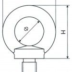 Olhal suspens�o macho M6 Galvanizado ref� 032.0079 MACFER