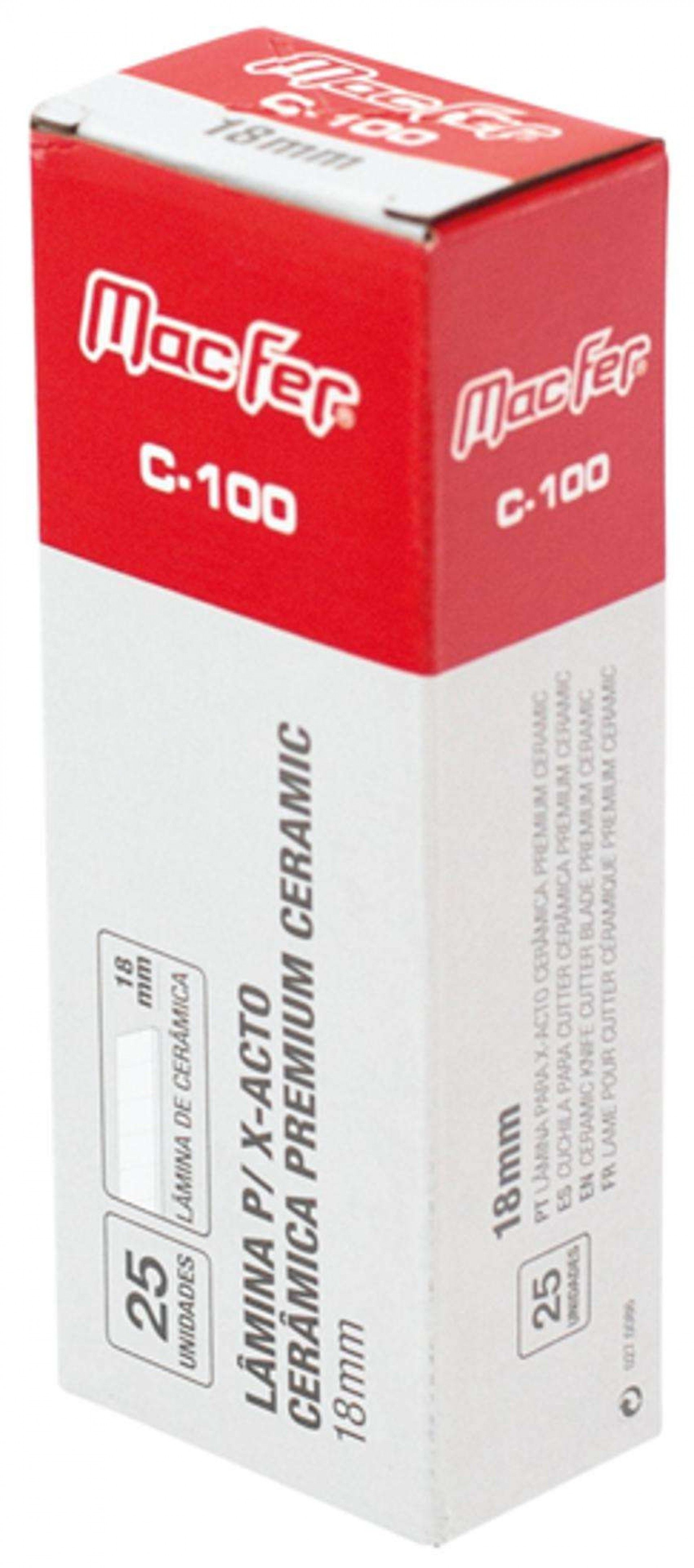 Lâmina p/ x-acto cerâm. MacFer C-100 Premium Ceramic 18mm refª 027.0086 MACFER