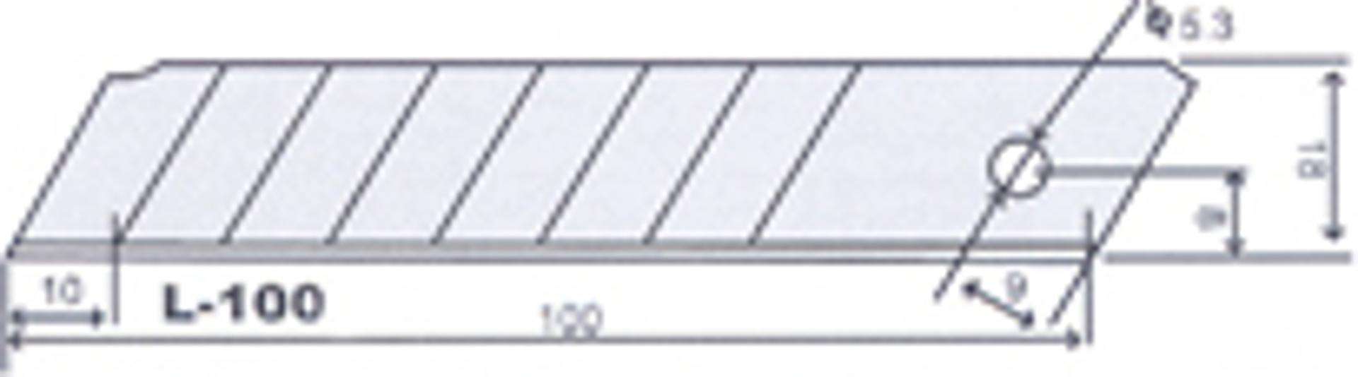 Lâmina p/ x-acto SK4 MacFer L-100 18mm refª 027.0071 MACFER