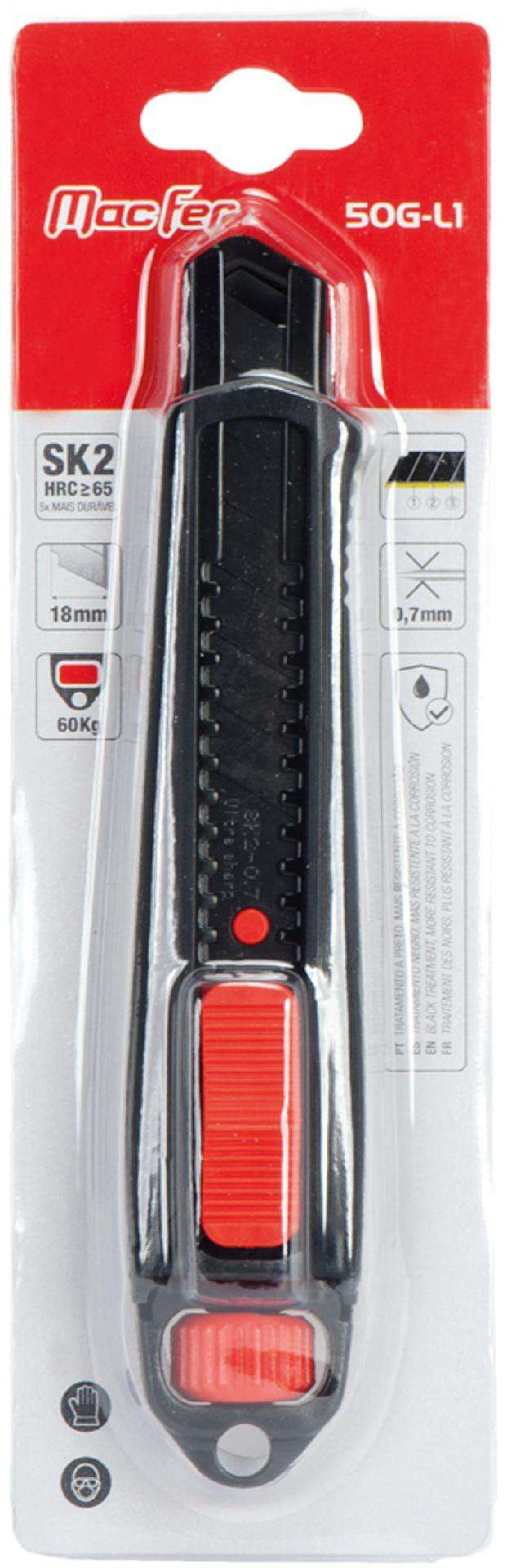 X-acto c/ travão cassete MacFer 50G-L1 18mm refª 027.0066 MACFER