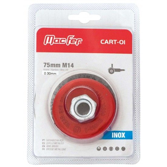 Catrab. aço c/ rosca t/ taça CART-OI inox M14 75mm refª 026.0024 MACFER Catrab. aço c/ rosca t/ taça CART-OI inox M14 75mm refª 026.0024 MACFER