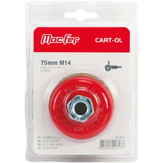 Catrab. aço c/ rosca t/ taça CART-OL M14 60mm refª 026.0002 MACFER Catrab. aço c/ rosca t/ taça CART-OL M14 60mm refª 026.0002 MACFER