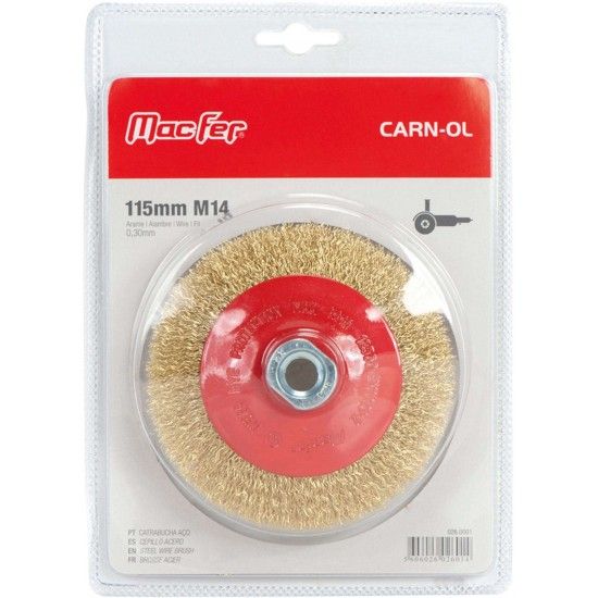 Catrab. aço c/ rosca cón. CARN-OL ond. M14 100mm refª 026.0007 MACFER Catrab. aço c/ rosca cón. CARN-OL ond. M14 100mm refª 026.0007 MACFER