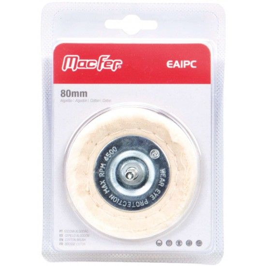 Escova algod�o c/ perno cir.  EAlPC 80mm ref� 025.0062 MACFER