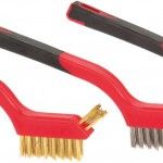 Jogo mini escovas com cabo pl�stico para velas JMEP-01 3p�s ref� 025.0050 MACFER