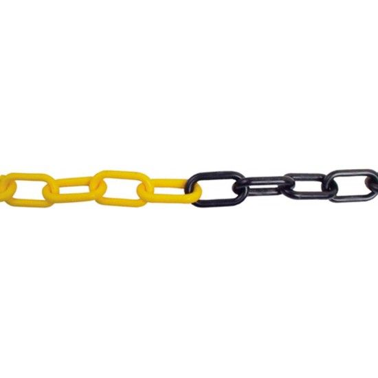 Corrente pl�stico CPYBK  8mm amarela/ preta (25m) ref� 020.0074 MACFER