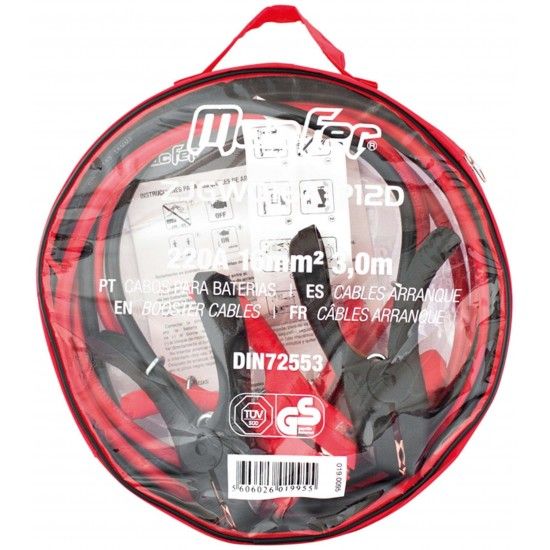 Cabos p/ baterias MacFer ZJGW016A-P12D 220A 16mm2 3,0m ref� 019.0095 MACFER