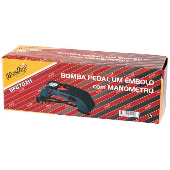 Bomba pedal 2 �mbolos c/ man�metro MacFer SF8704G ref� 019.0022 MACFER