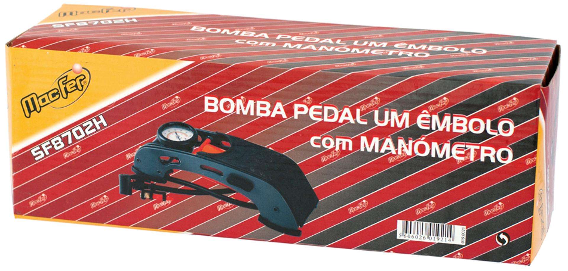 Bomba pedal 2 êmbolos c/ manómetro MacFer SF8704G refª 019.0022 MACFER